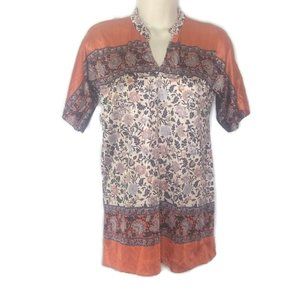 Vintage 1960's Jump for Charley Floral Satin Blouse